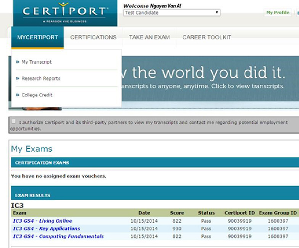 ic3 test students for windows or mac test questions