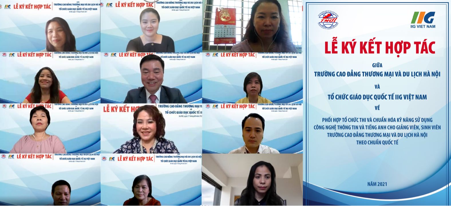Trường Cao đẳng Thương mại và Du lịch Hà Nội và Tổ chức giáo dục IIG Việt Nam hợp tác triển khai lĩnh vực tiếng Anh và Tin học theo chuẩn quốc tế