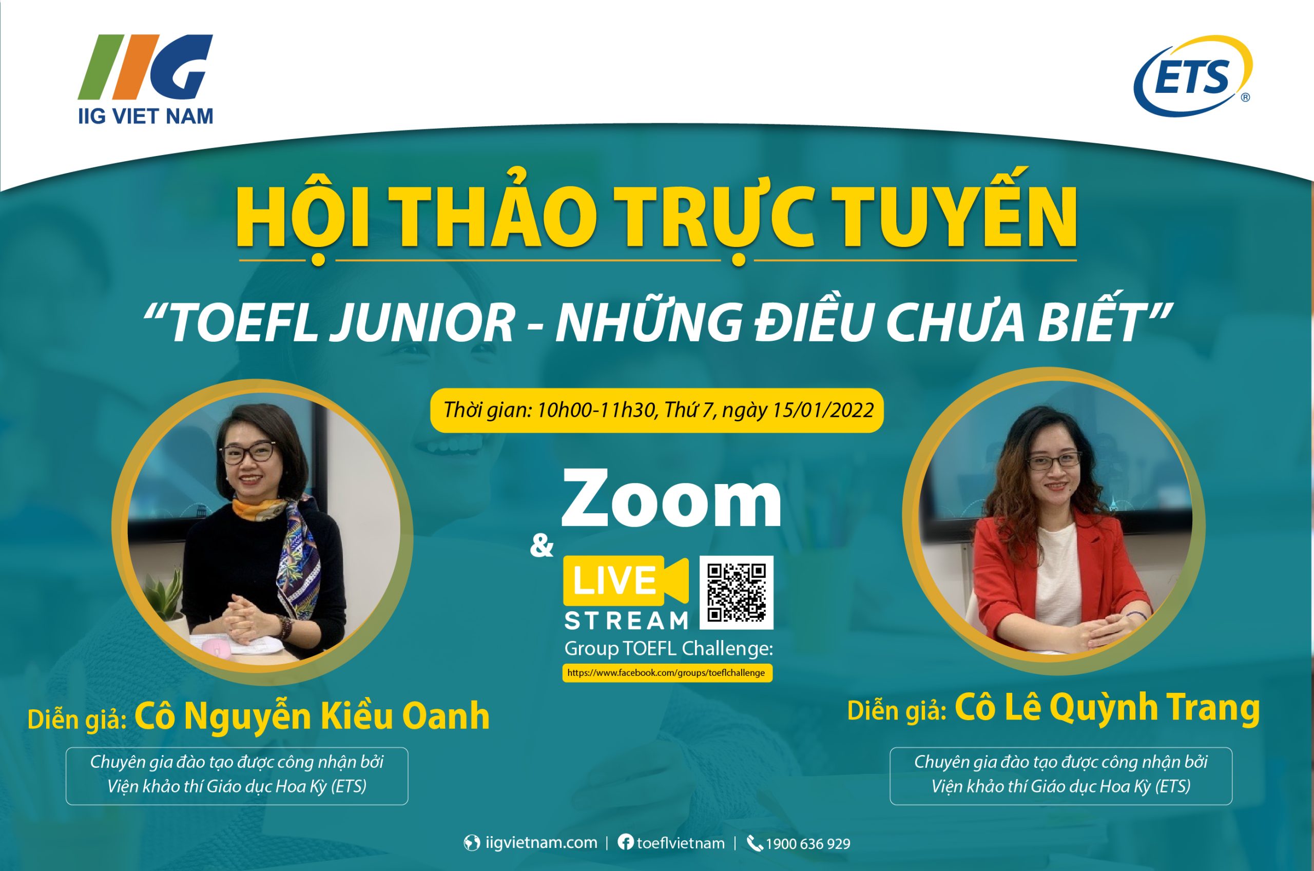 Hội thảo trực tuyến: “TOEFL Junior – Những điều chưa biết”