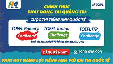 Quảng Trị hưởng ứng phát động Cuộc thi TOEFL Challenge năm học 2022- 2023