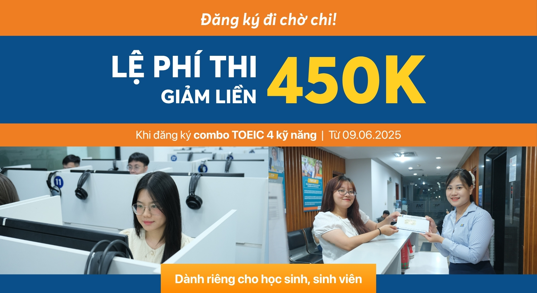 [Thông báo] IIG Việt Nam ra mắt gói ưu đãi lệ phí thi TOEIC 4 kỹ năng dành riêng cho học sinh, sinh viên