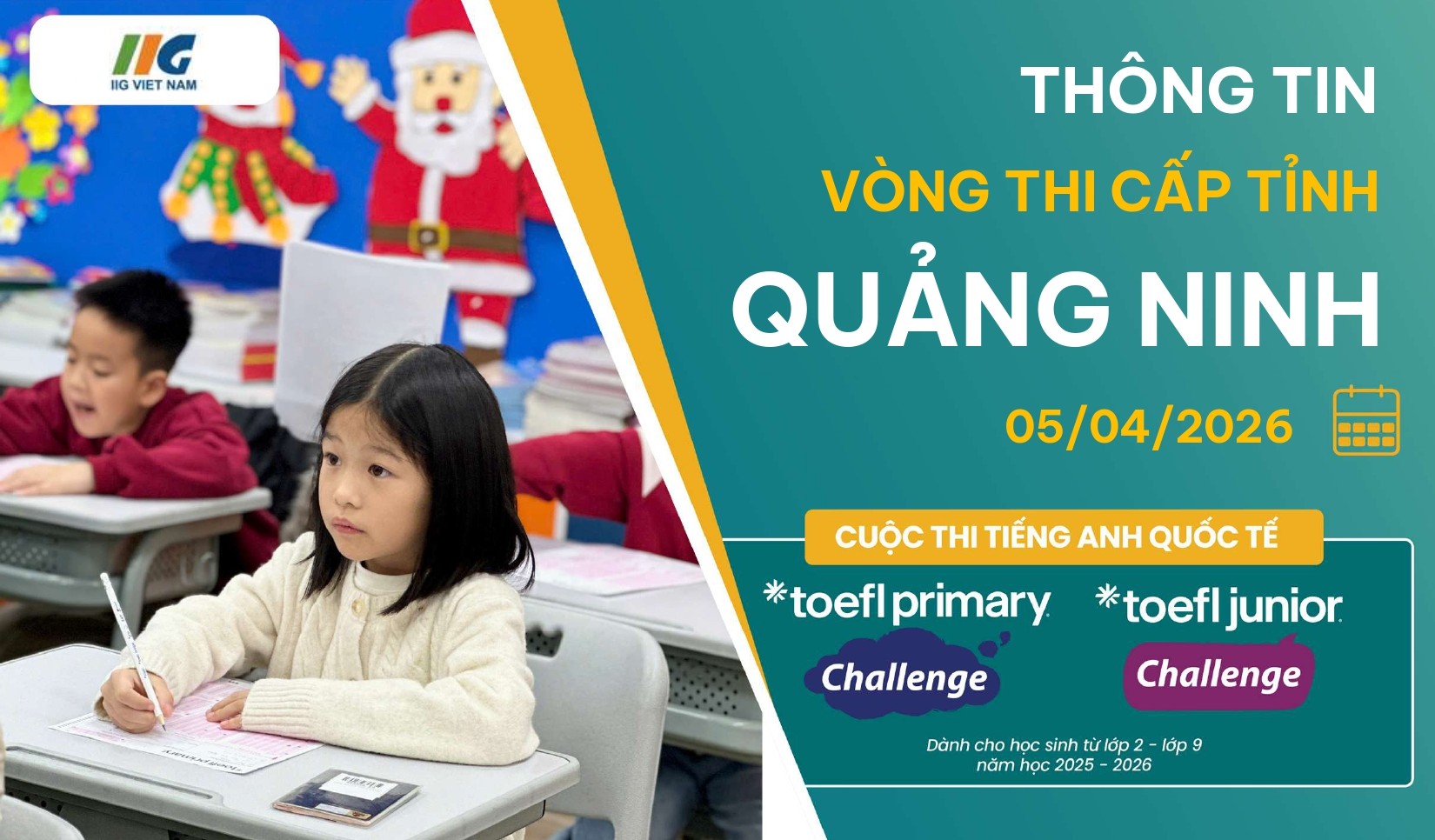 [Quảng Ninh] Thông báo thông tin Vòng thi cấp Tỉnh – Cuộc thi tiếng Anh quốc tế TOEFL Challenge năm học 2025-2026