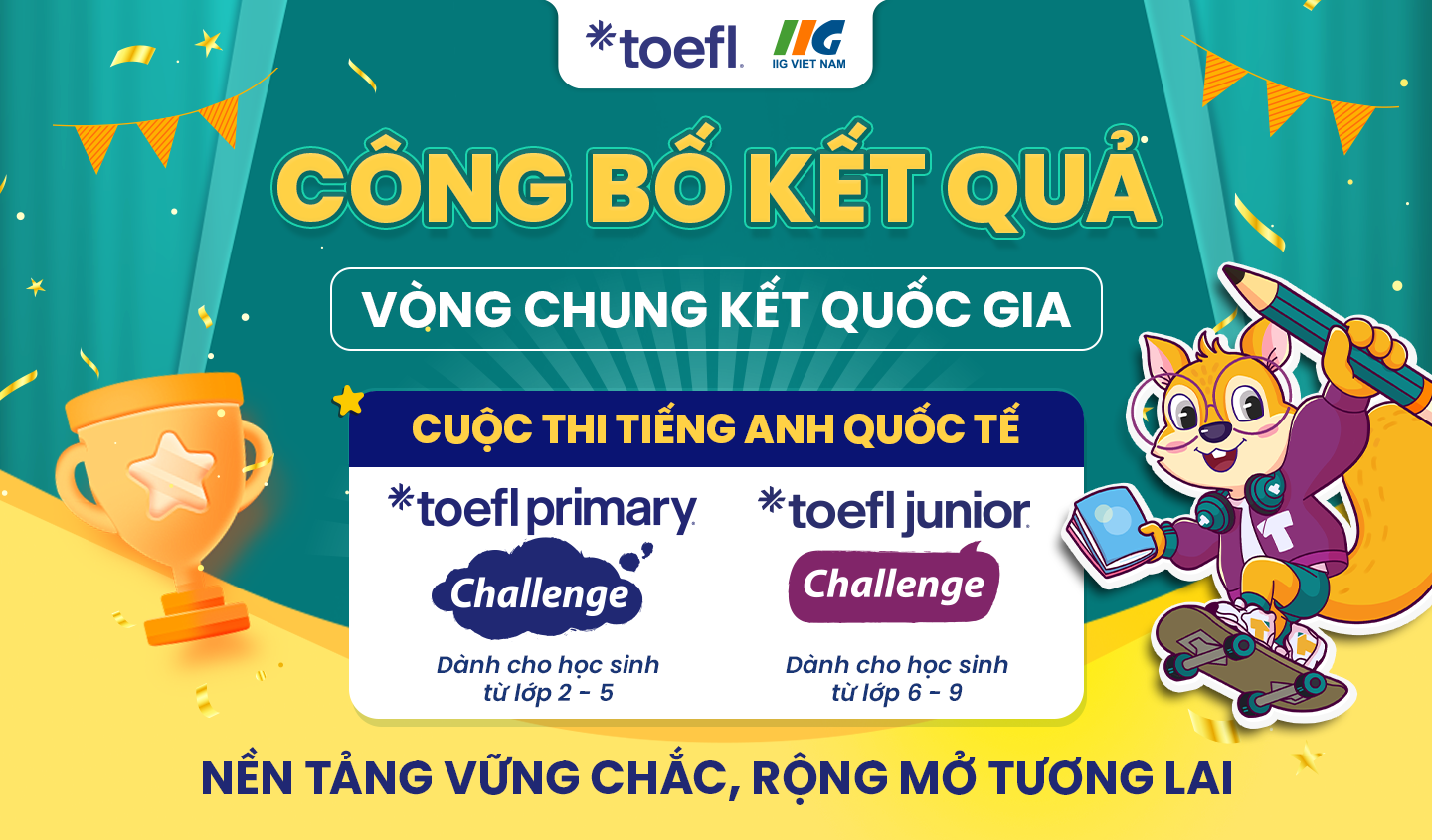 Thông báo kết quả Vòng Chung kết Quốc gia – Cuộc thi TOEFL Challenge năm học 2025 – 2026